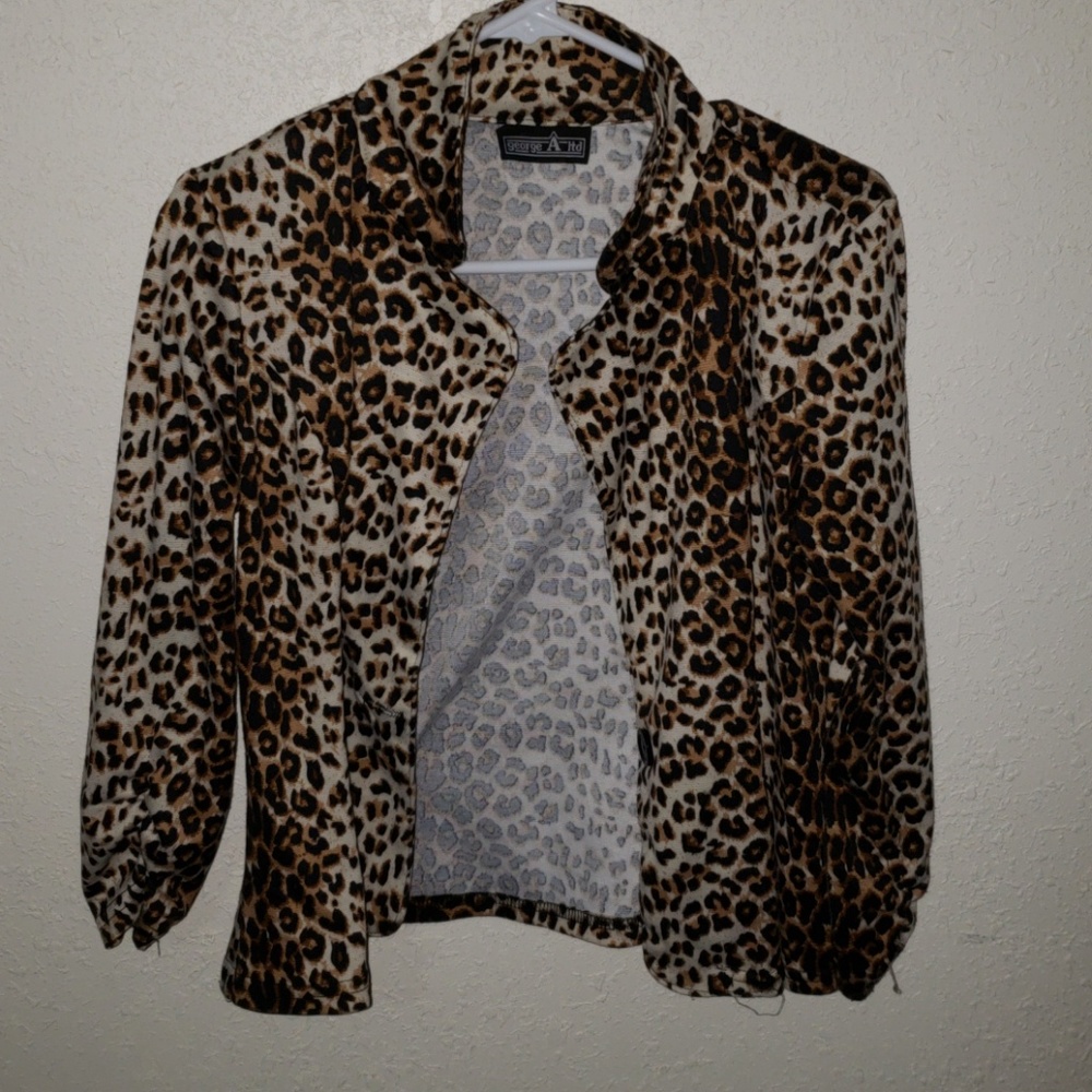 Cheetah print blazer